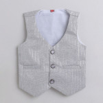 Boys Striped Single-Breasted 2-Piece Suit